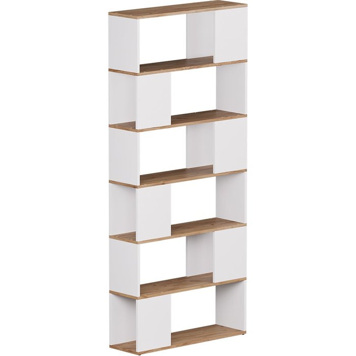 Vicco separador de ambientes eneos, roble blanco/dorado, 80 x 186 cm