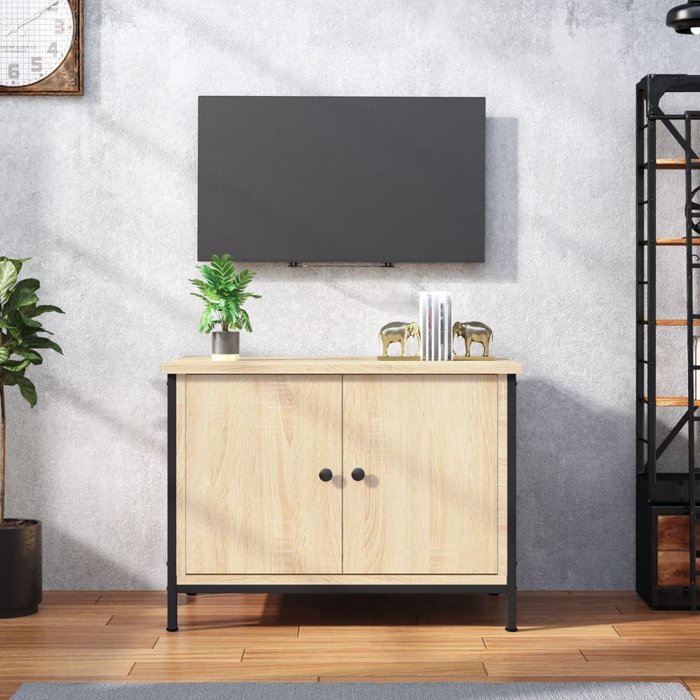 Mueble de tv madera contrachapada roble sonoma 60x35x45 cm - comfortxl