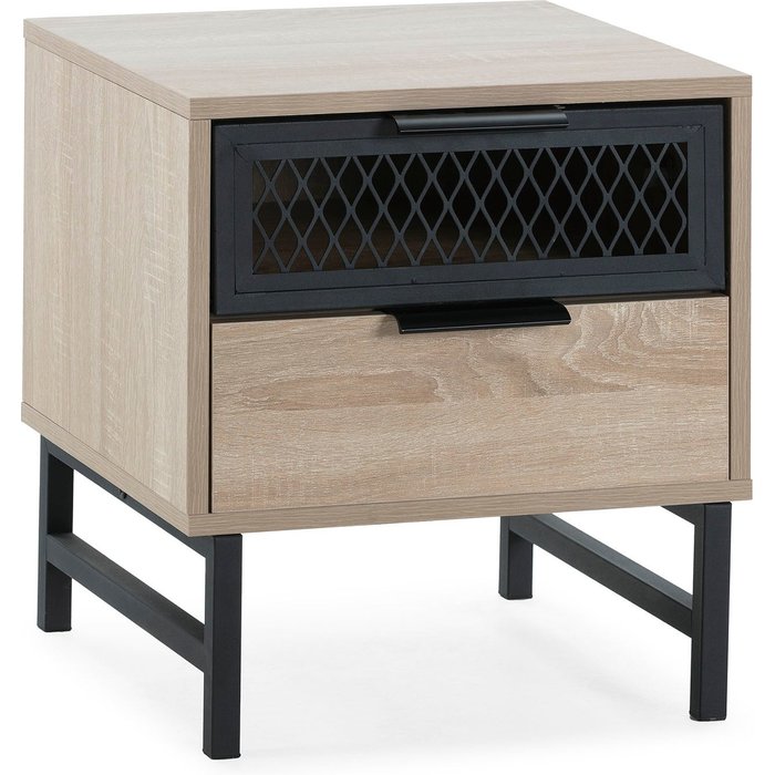 Mesita de noche hera 1 puerta 1 cajón color madera