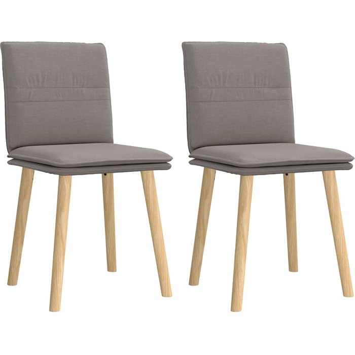 Sillas de comedor 2 unidades tela gris taupé vidaxl