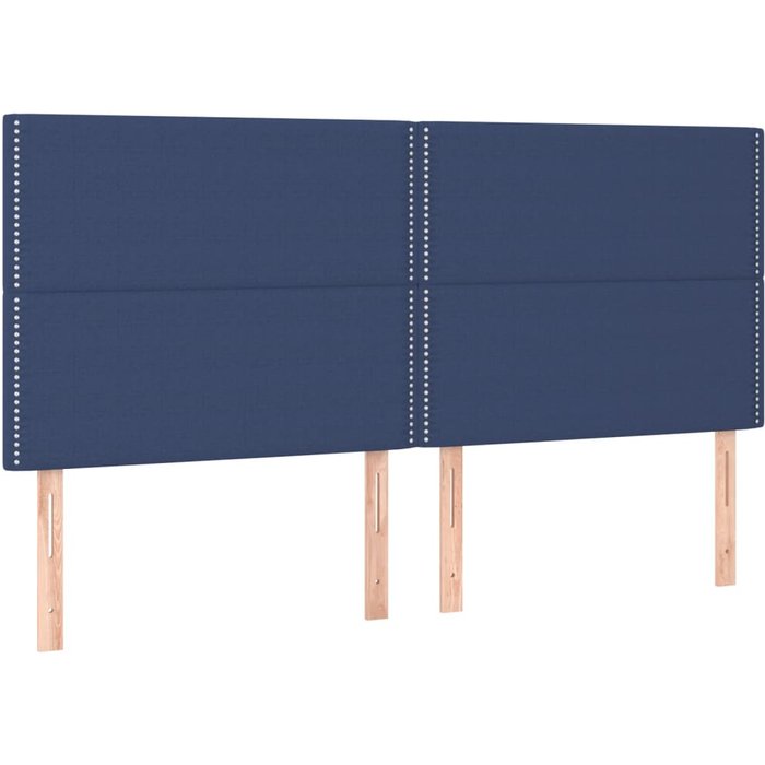 Cabecero de cama - mueble cabecero azul 200x5x118/128 cm tela