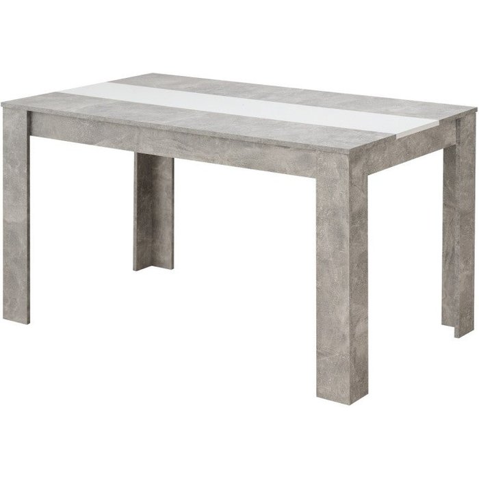 Mesa comedor domus cemento y blanco