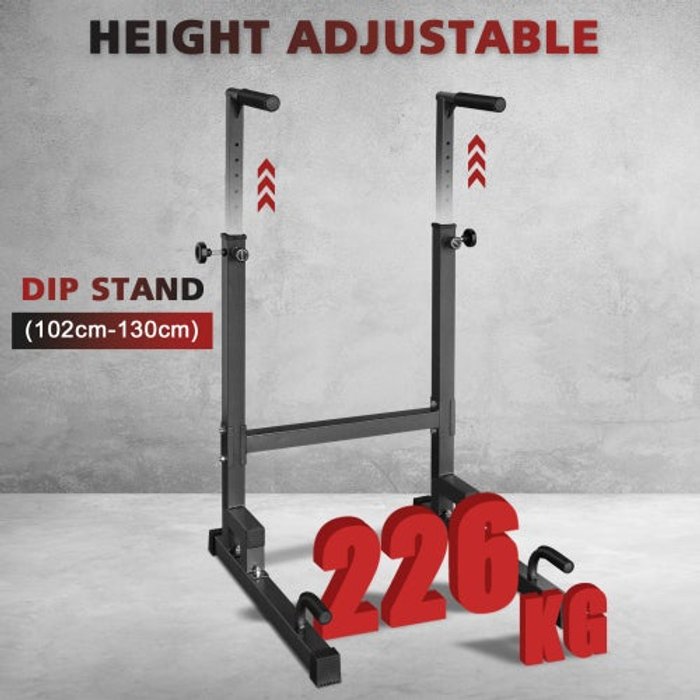 Estación dip altura ajustable | barras dip/push‑up robustas antideslizantes