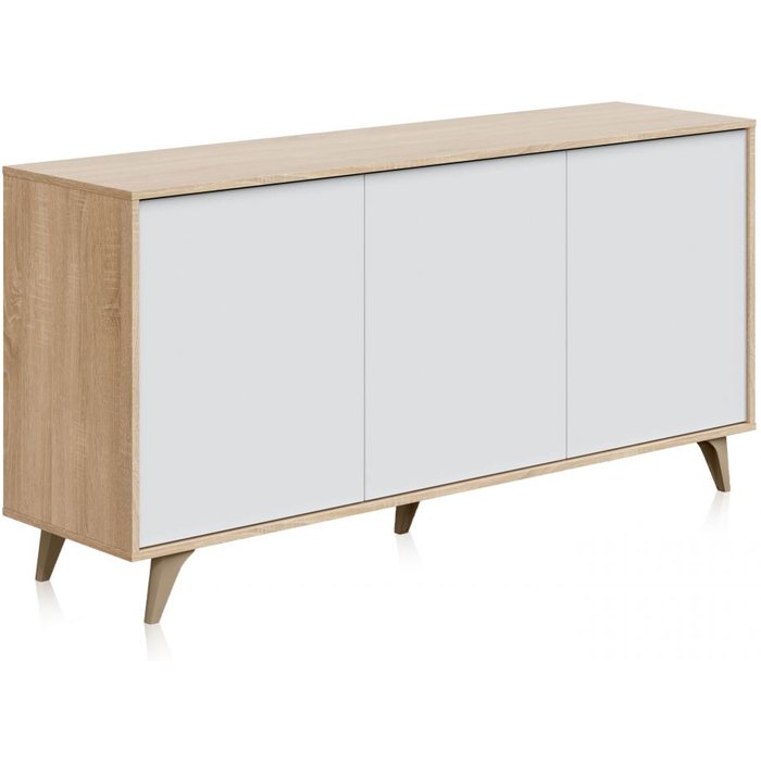 Aparador lira blanco artik (blanco mate) - roble canadian 154 x 75 x 40 cm