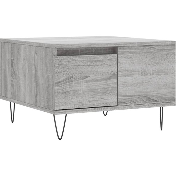 Mesa de centro sonoma de contrachapado gris 55x55x36,5 cm - comfortxl