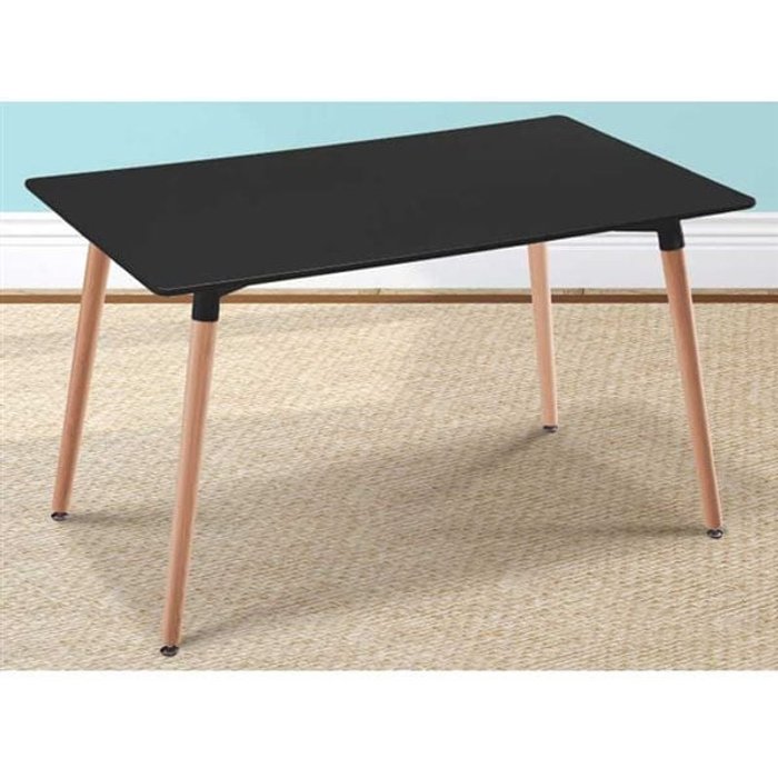 Mesa rectangular dinamarca negro 76x120x80 cm
