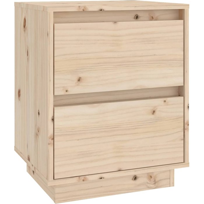 Mesita de noche madera maciza de pino 40x35x50 cm - comfortxl