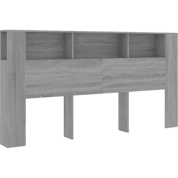 Cabecero cama mueble cabecero - gris sonoma 200x18,5x104,5 cm