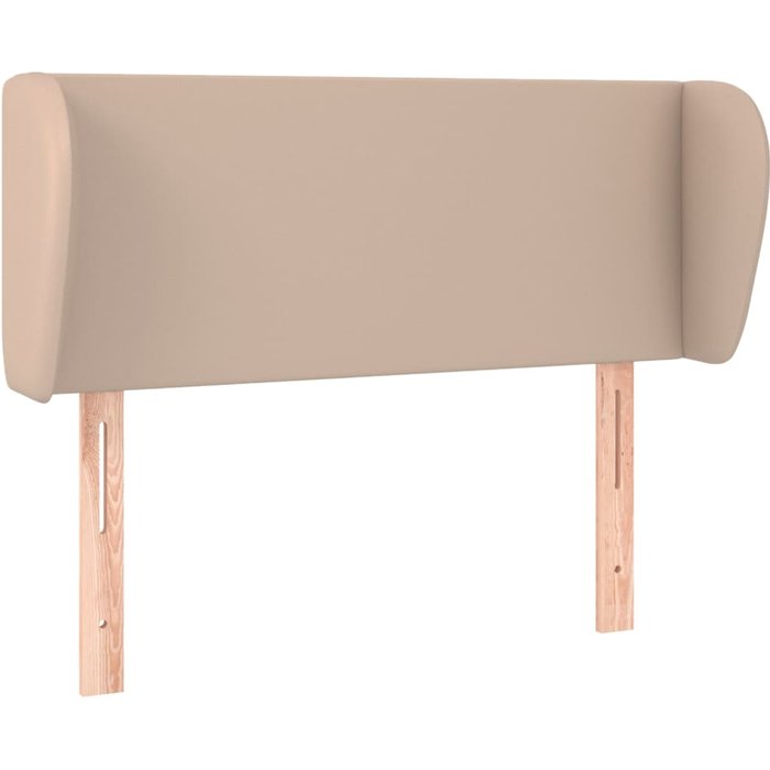 Cabecero de cuero sintético color capuchino 83x23x78/88 cm cfw91058