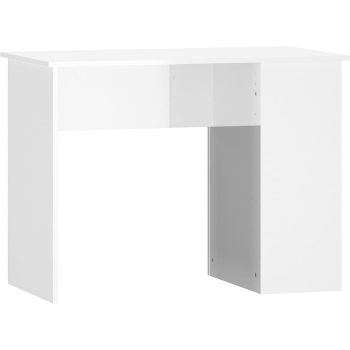 Escritorio madera contrachapada blanco brillante 100x55x75 cm - comfortxl