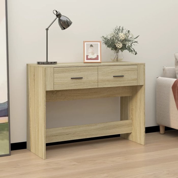 Maison exclusive - mesa consola madera contrachapada roble sonoma 100x39x75 cm