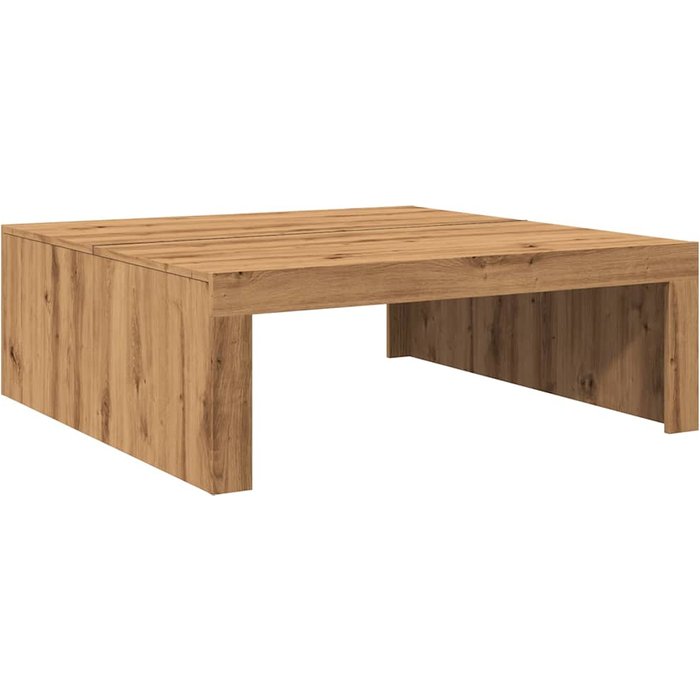 Mesa de centro madera de ingeniería roble artisan 100x100x35 cm - comfortxl