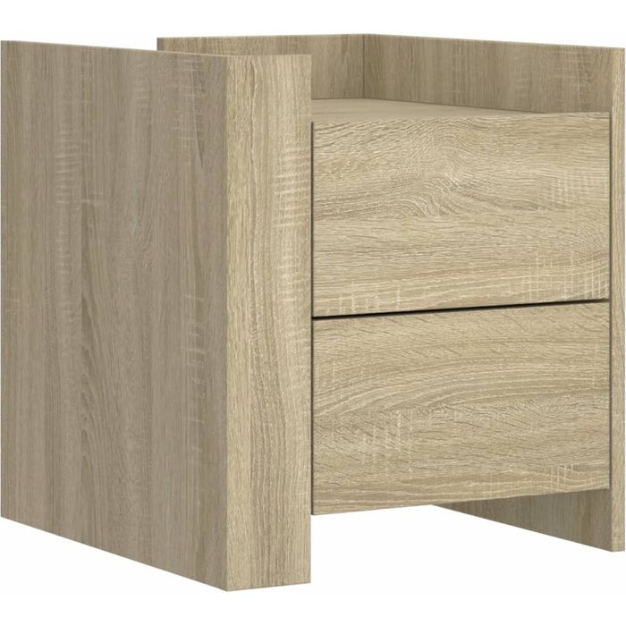 Mesita de noche madera de ingeniería roble sonoma 45x50x50 cm - comfortxl