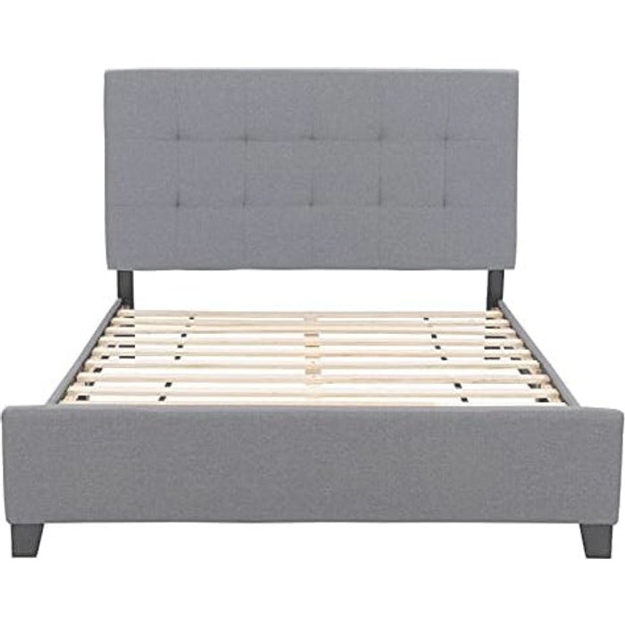 Cama de matrimonio con somier emily 150cm gris