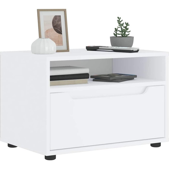 Mueble de tv visnes blanco 60x40x38 cm madera de ingeniería