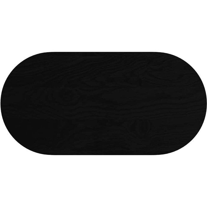 Tablero de mesa ovalado madera maciza de roble 100x50x2 cm- comfortxl