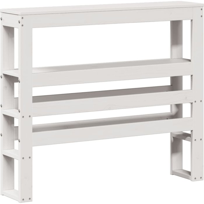 Cabecero de cama - mueble cabecero con estantes madera maciza pino blanco 75 cm