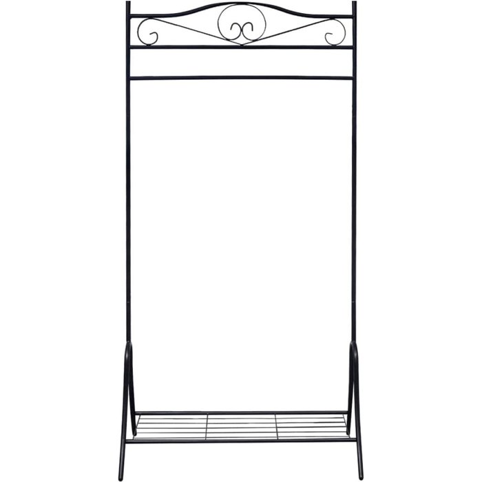 Perchero burro de ropa de acero negra