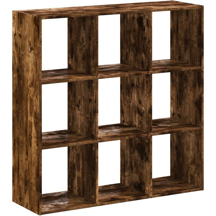 Estantería madera de ingeniería roble ahumado 102x32x102 cm – comfortxl