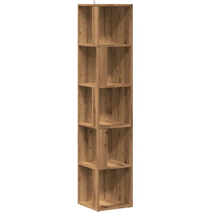 Mueble de esquina madera ingeniería roble artisan 33x33x165 cm - comfortxl