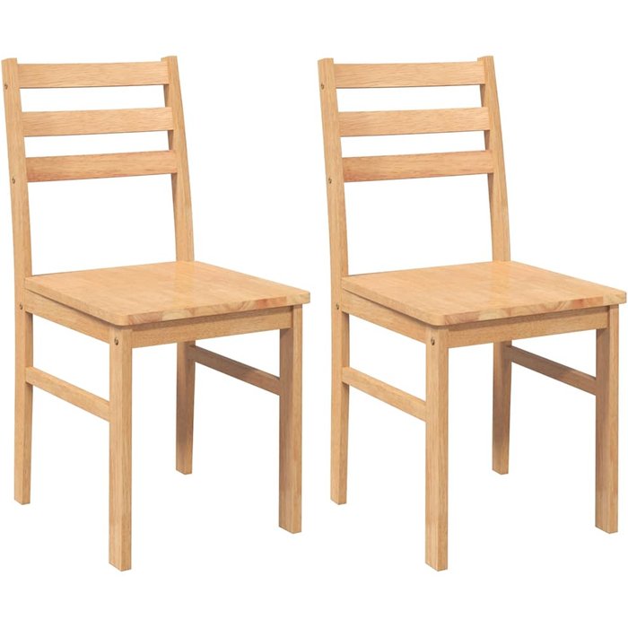 Sillas de comedor 2 uds | silla de cocina madera maciza de caucho cfw165877
