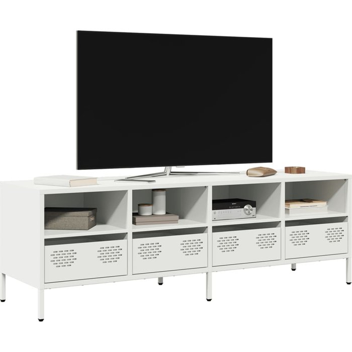 Mueble para tv acero laminado en frío blanco 135x39x43,5 cm vidaxl