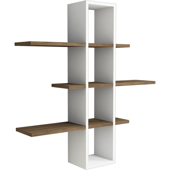 Estante de pared ardo blanco nogal