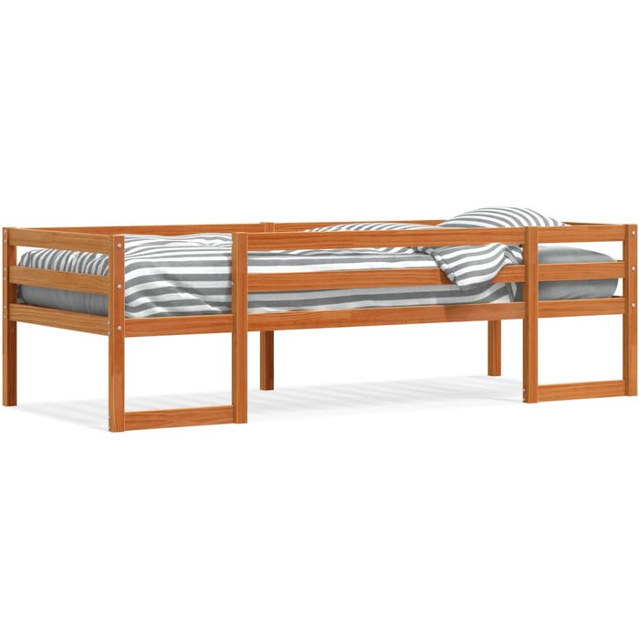 Estructura de cama para niños madera de pino marrón 90x190 cm vidaxl