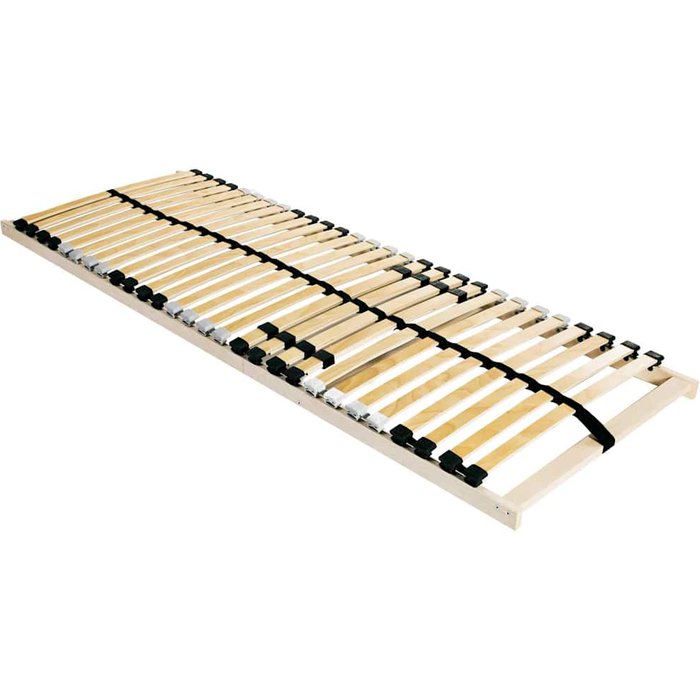 Somier de lamas marrón 120 x 190 cm madera de haya sólida vidaxl