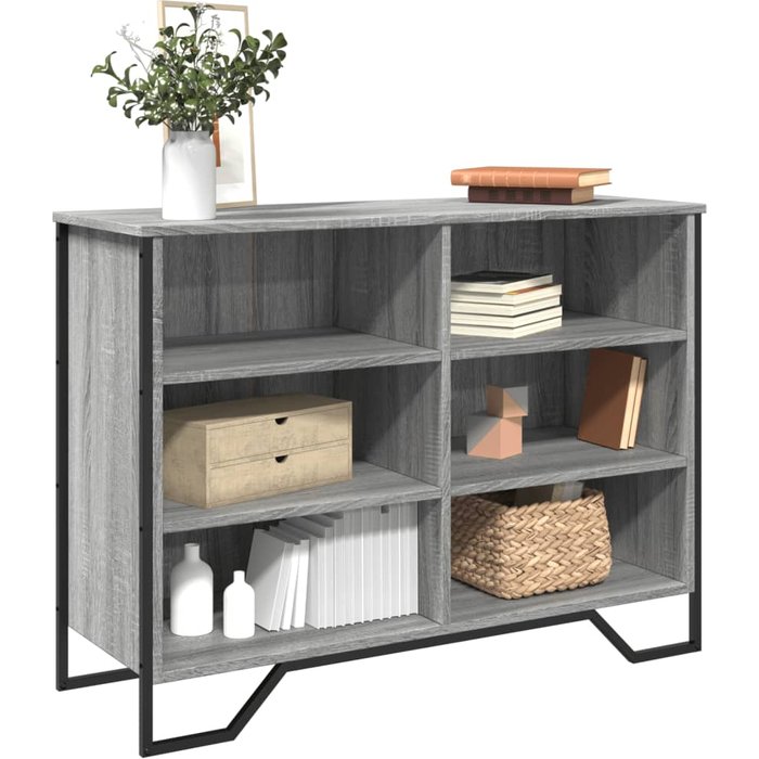 Aparador sonoma gris de 101 x 35,5 x 74,5 cm, madera de ingeniería.