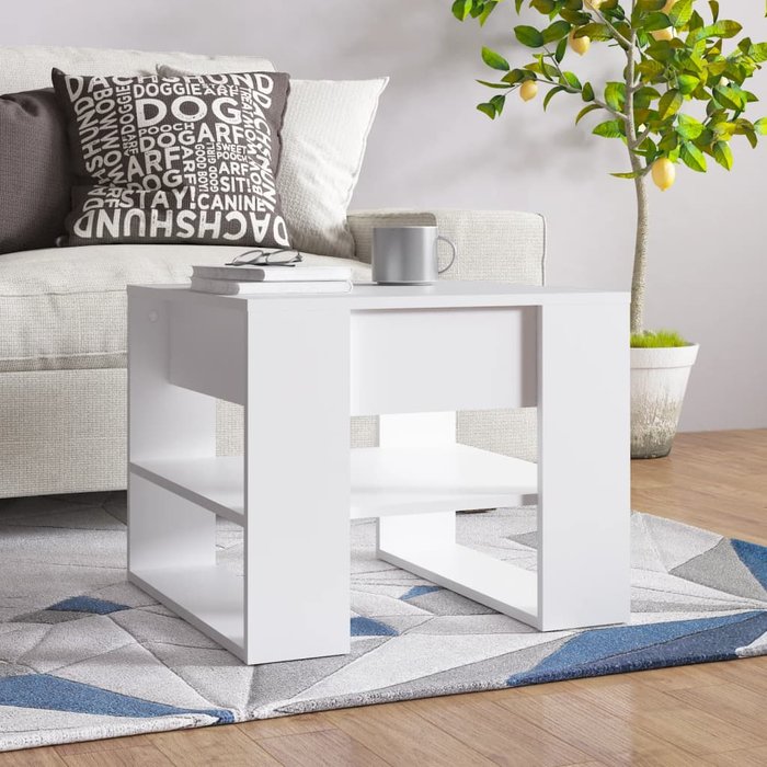 Maison exclusive - mesa de centro madera de ingeniería blanco 55,5x55x45 cm