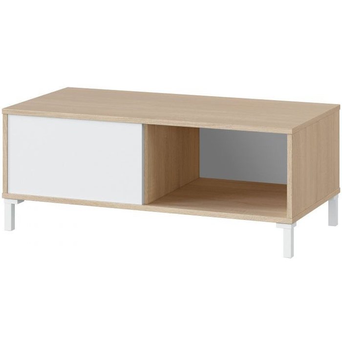 Mesa de centro auxiliar casual plus - roble canadian y blanco artik