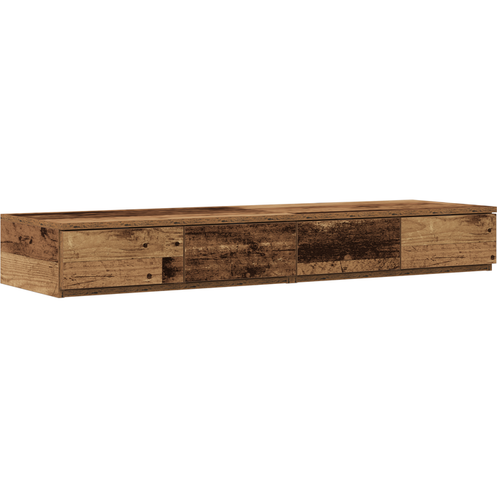 Cajones de cama madera ingeniería envejecida 120x36,5x16,5 cm cfw22070