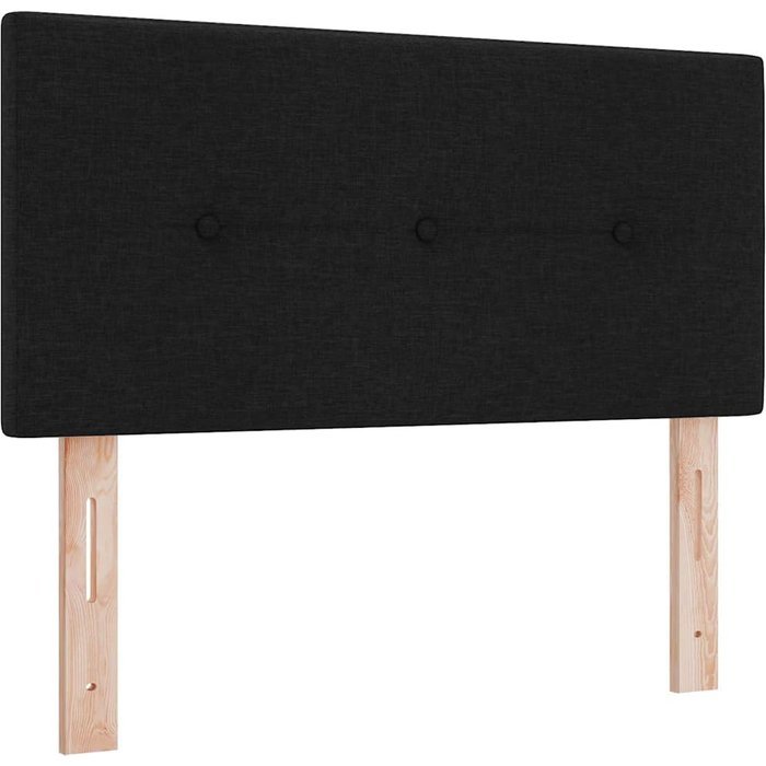 Cabecero led tapizado en botón negro de 80 cm, tela