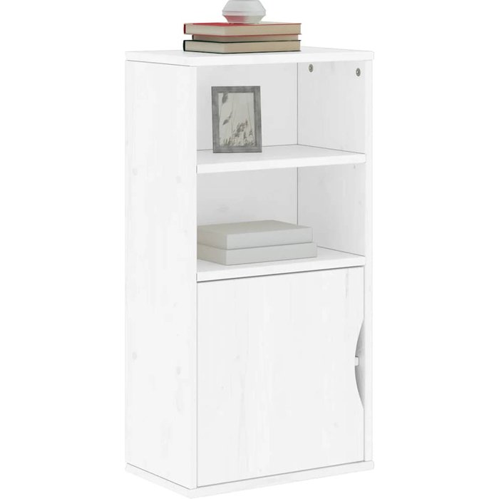 Mueble auxiliar odda, blanco, 40x24x79 cm, madera maciza de pino.