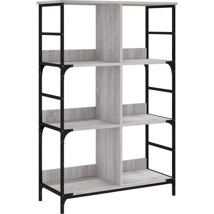 Estantería de madera de ingeniería gris sonoma 78,5x33x117,5 cm – comfortxl