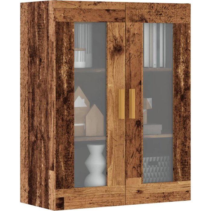 Armario de pared colgante madera envejecida 69,5x34x90 cm vidaxl