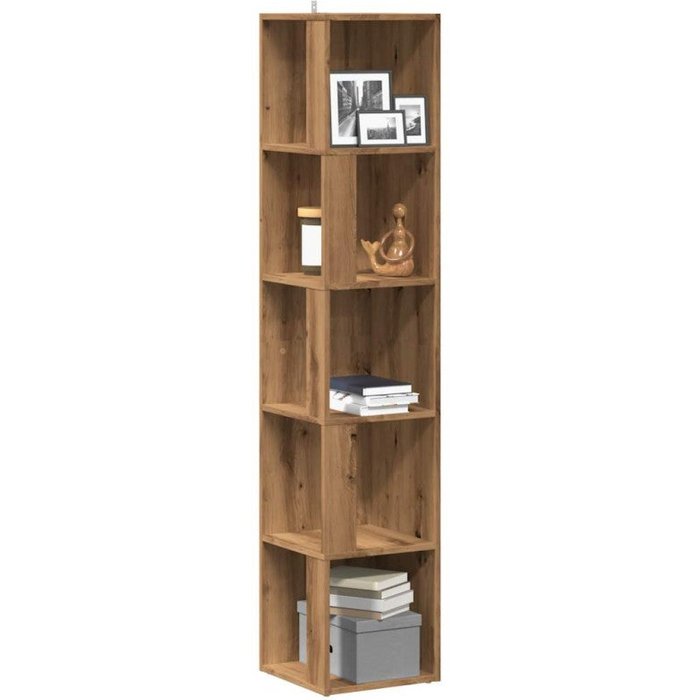 Mueble de esquina madera ingeniería roble artisan 33x33x165 cm vidaxl