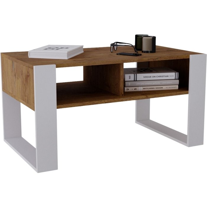 Table basse kora92 moderne et stable pour le salon en matériau bois traité