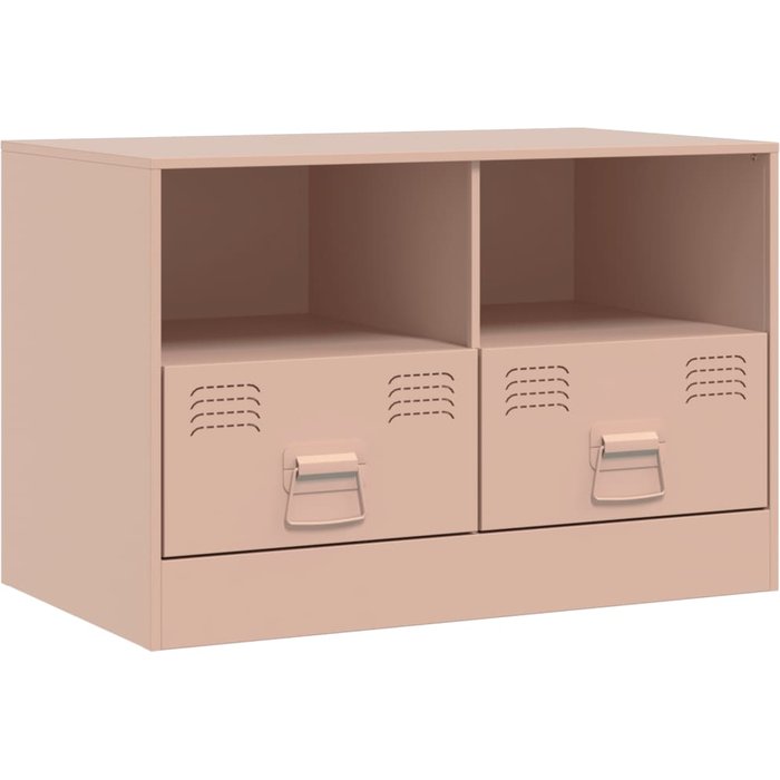 Mueble para tv | mueble de salón de acero rosa 67x39x44 cm cfw22336