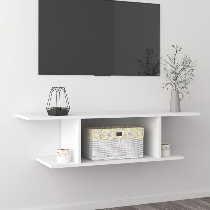 Maison exclusive - mueble de pared para tv blanco 103x30x26,5 cm