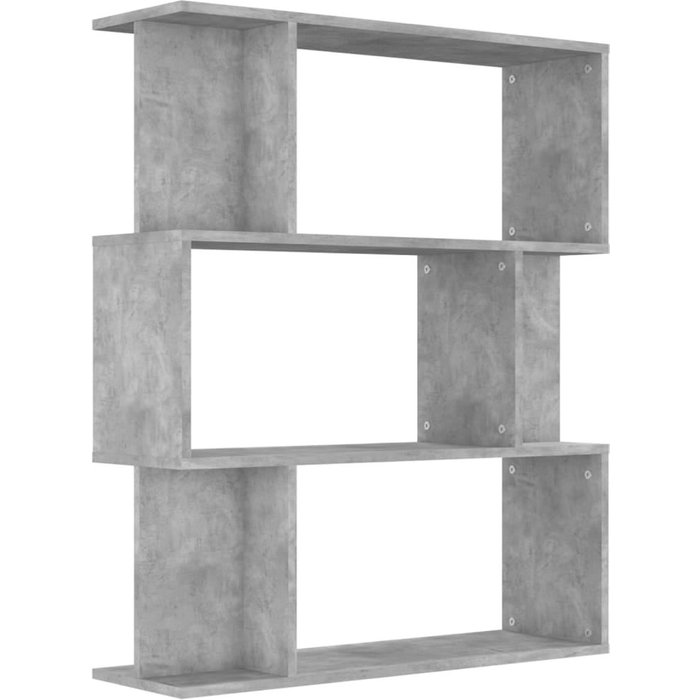 Estantería madera contrachapada gris hormigón 80x24x96cm – comfortxl