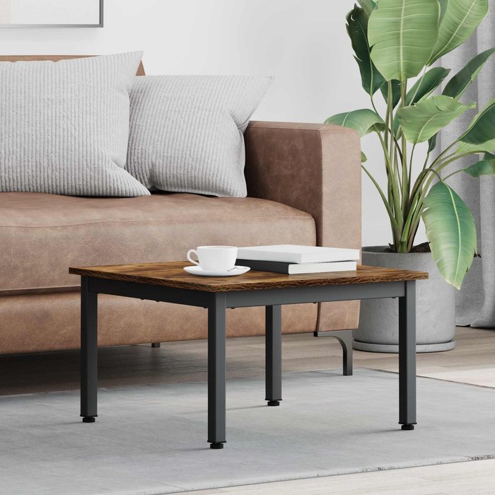 Maison exclusive - mesa de café roble humo 60 x 60 x 36 cm madera de ingeniería