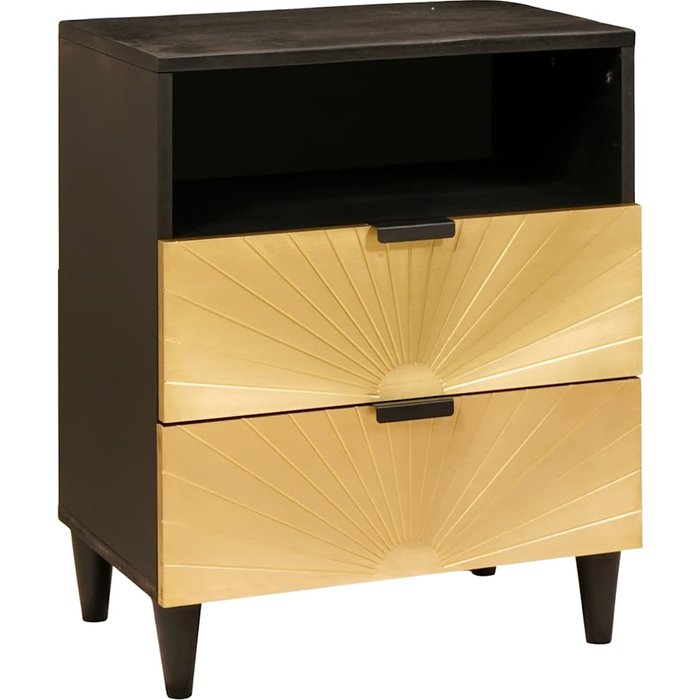 Mesita de noche 50 x 33 x 62 cm madera maciza de mango