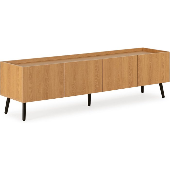 Mueble tv siren 4 puertas color roble