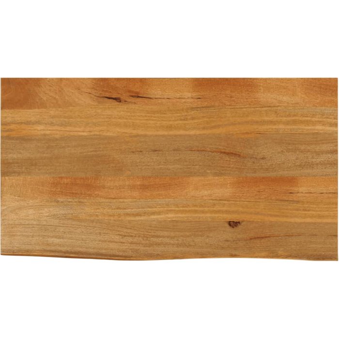 Tablero de mesa con borde natural, 100x60x2,5 cm, madera maciza de mango.