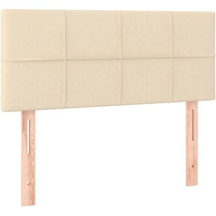 Cabecero cama - mueble cabecero de tela color crema 90x5x78/88 cm