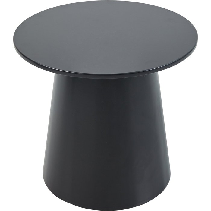 Mesa de centro consola redonda lateral 40 x 44 cm negra 03_0010825