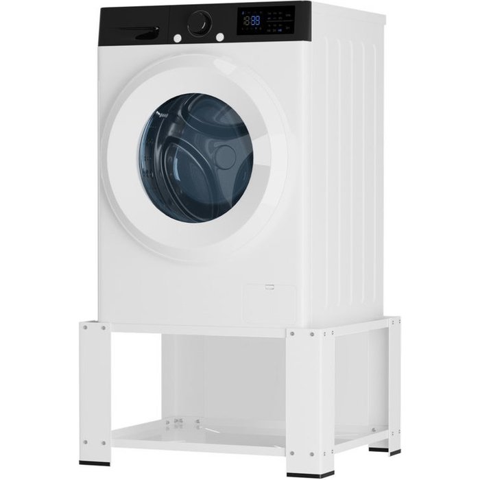 Soporte de acero para lavadora, base para lavadora, capacidad de 150 kg - blanco
