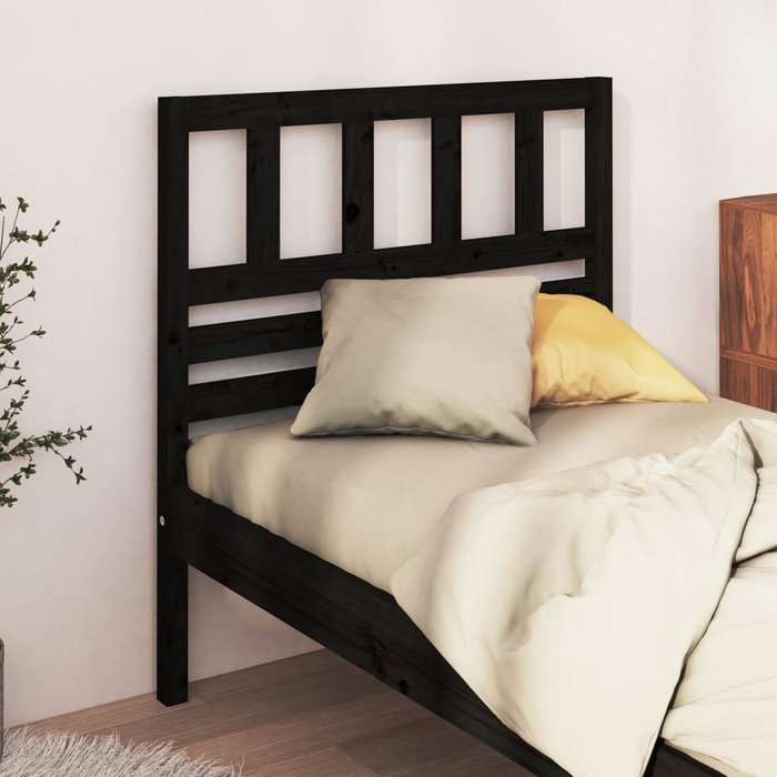 Maison exclusive - cabecero de cama madera maciza de pino negro 96x4x100 cm